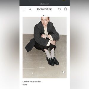 &other stories black “Leather Penny Loafer”